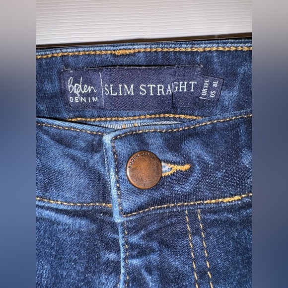 Boden women’s slim straight jeans size 8 dark denim jeans 28x28” - Picture 4 of 10